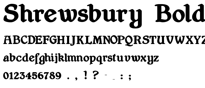 Shrewsbury Bold font